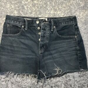 Universal Threads WOMANS 90s Baggy Shorts Button Fly Dark Wash Size 4 Mid rise